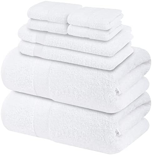 Infinitee Xclusives Premium Steam מגבת רחצה לחדר אמבטיה - [חבילה של 8] מגבות אמבטיה כותנה - 2 מגבות רחצה,